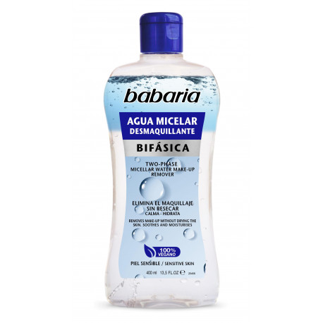 BABARIA TWO-PHASE MICELLAR WATER MAKE-UP REMOVER 400ml