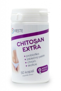 VIESTE Chitosan extra 50 cps + probiotika + jablečný pektin + chrom + skořice